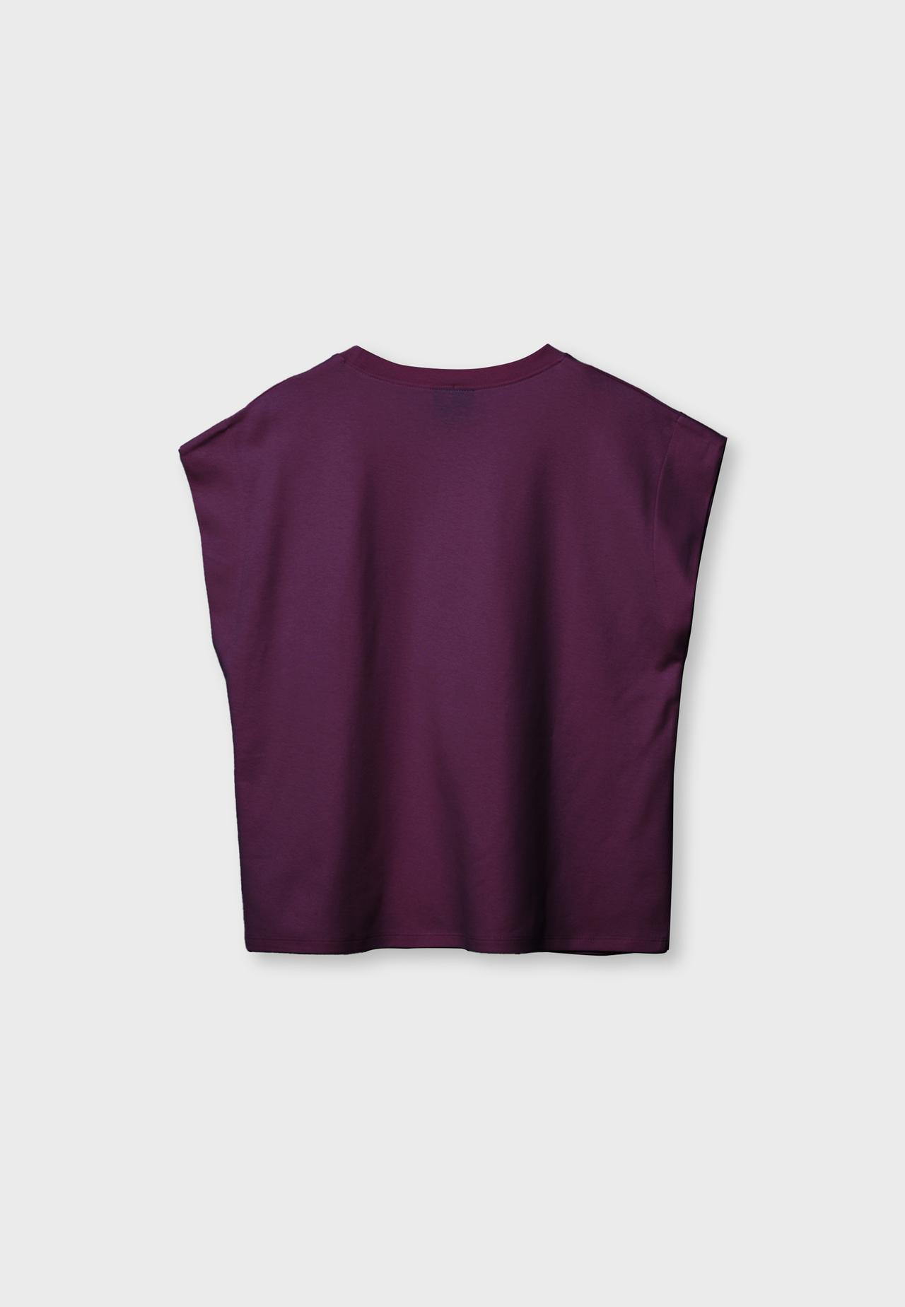 B06 Basic drop shoulder T-shirt — Dark purple