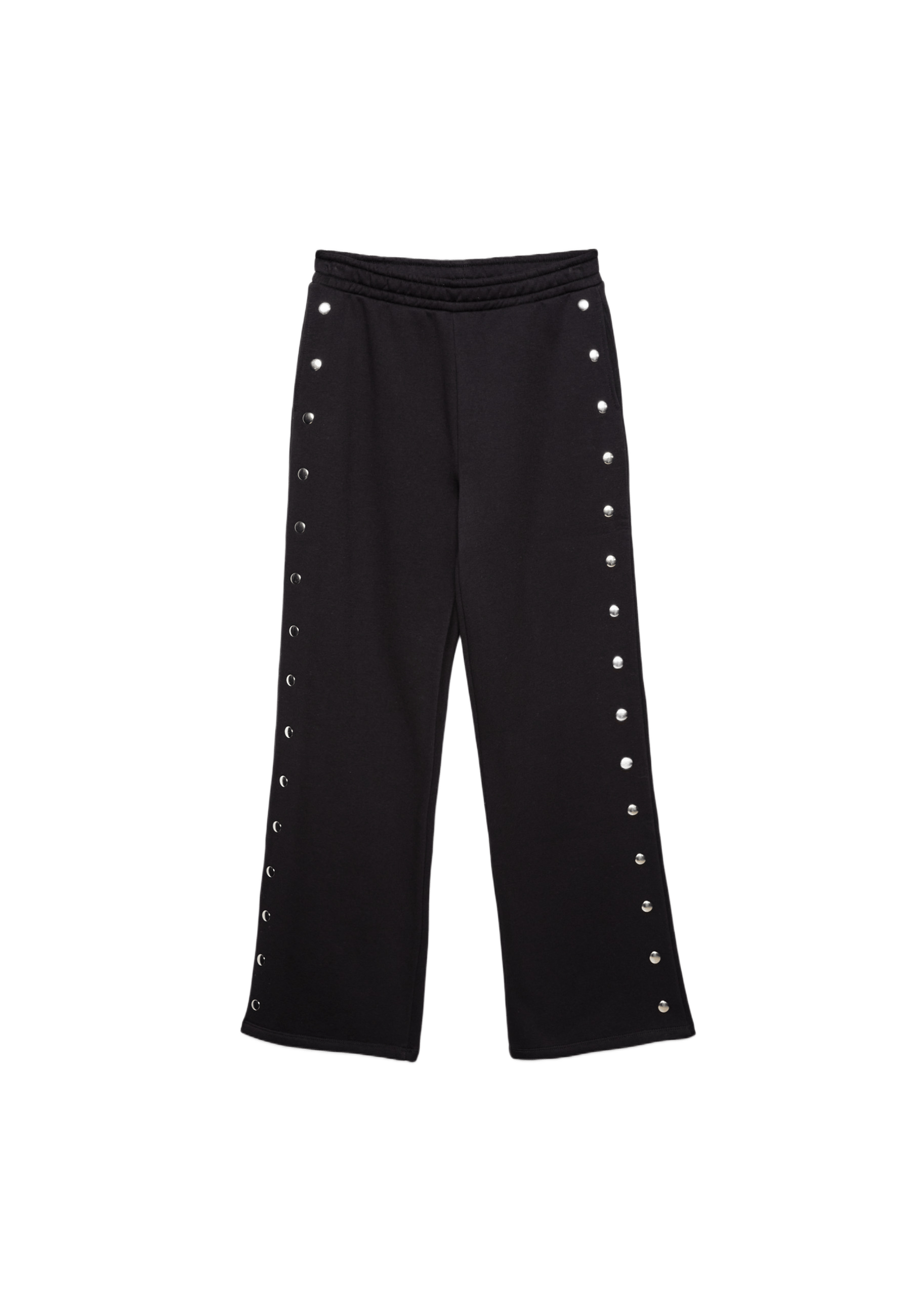 Stud-detail jogger trousers — Black