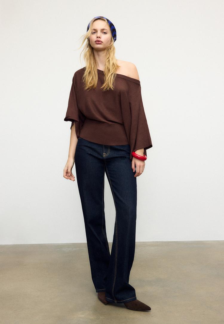 maglia a maniche a pipistrello