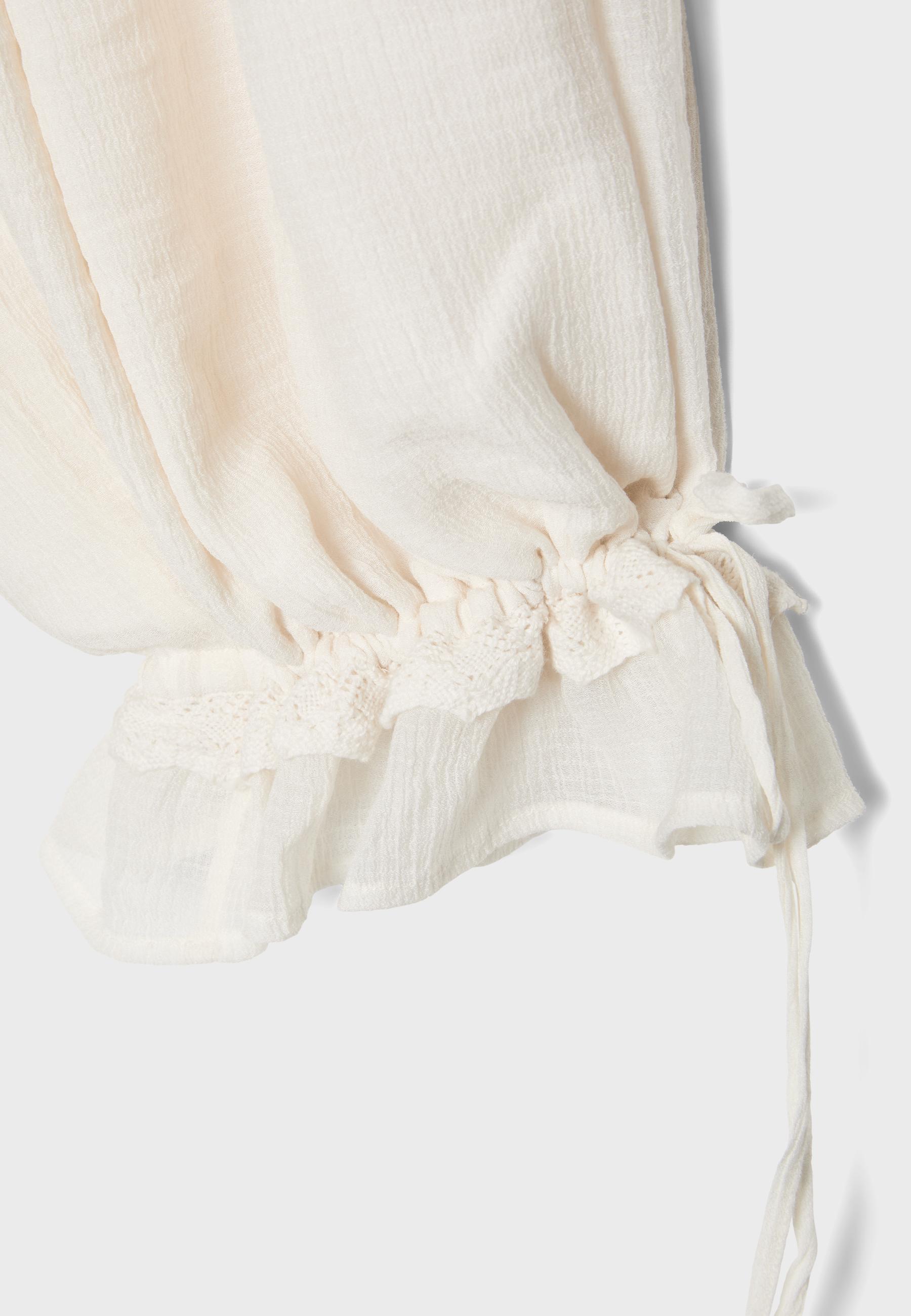 Lace sarouel trousers — Ecru