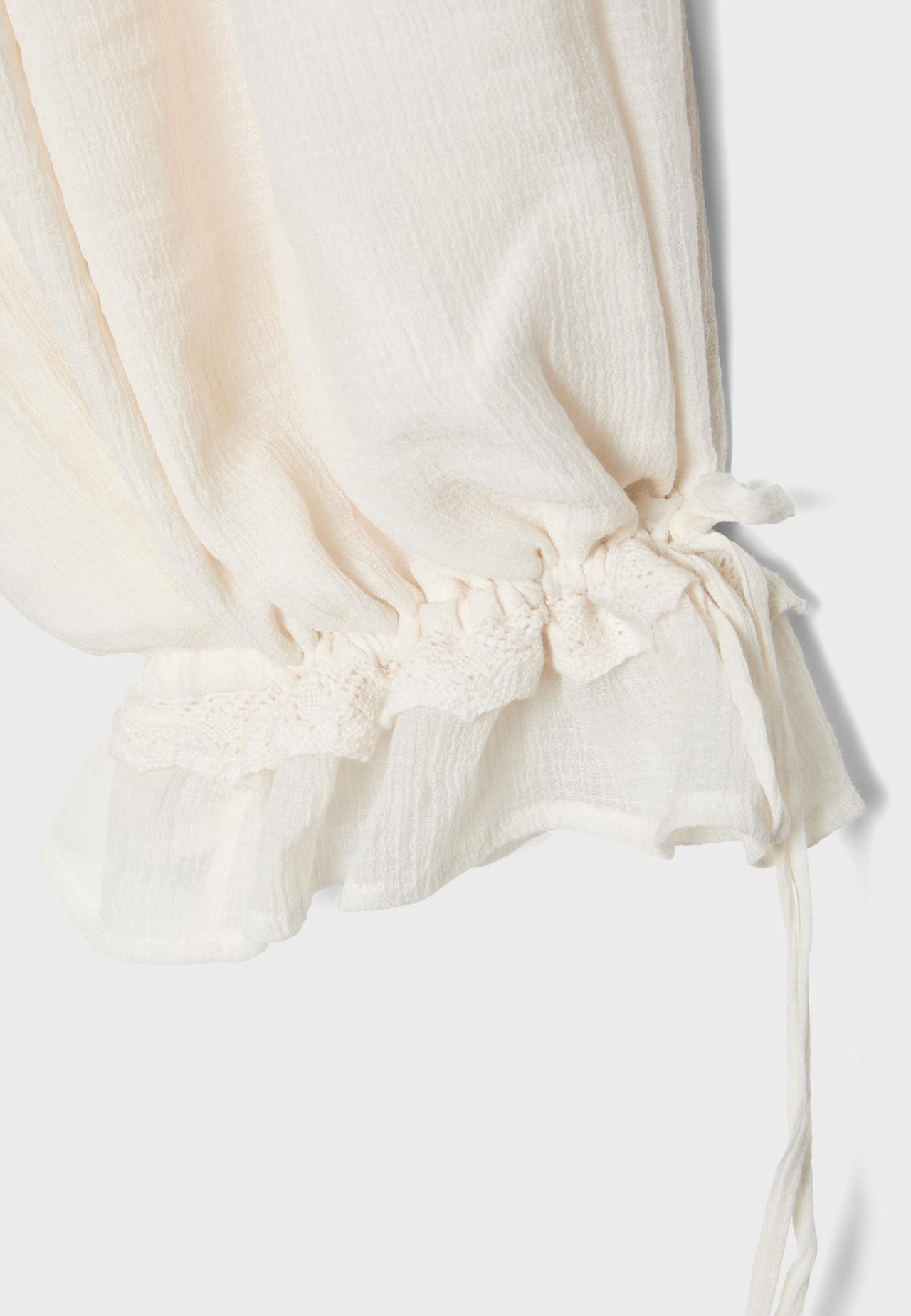 Lace sarouel trousers — Ecru