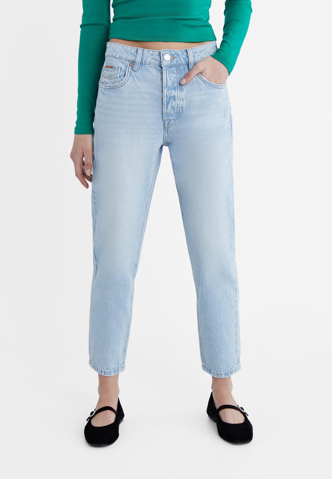 Stradivarius Mom Fit Pantalones Stradivarius Super High Waist D10