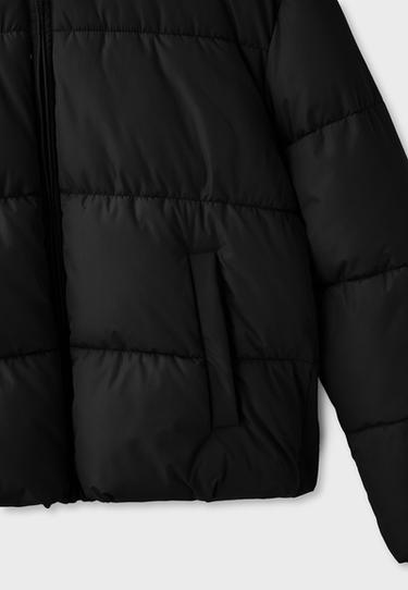 Basic hooded padded jacket — Black 9