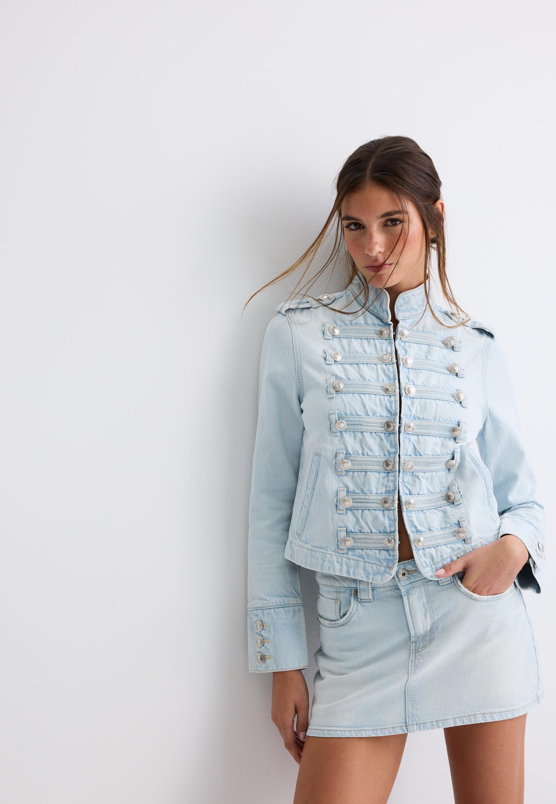 Military blazer — MEDIUM LIGHT BLUE DENIM