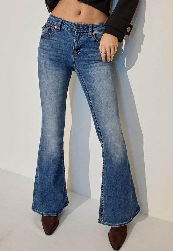 d04 jeans flare low waist