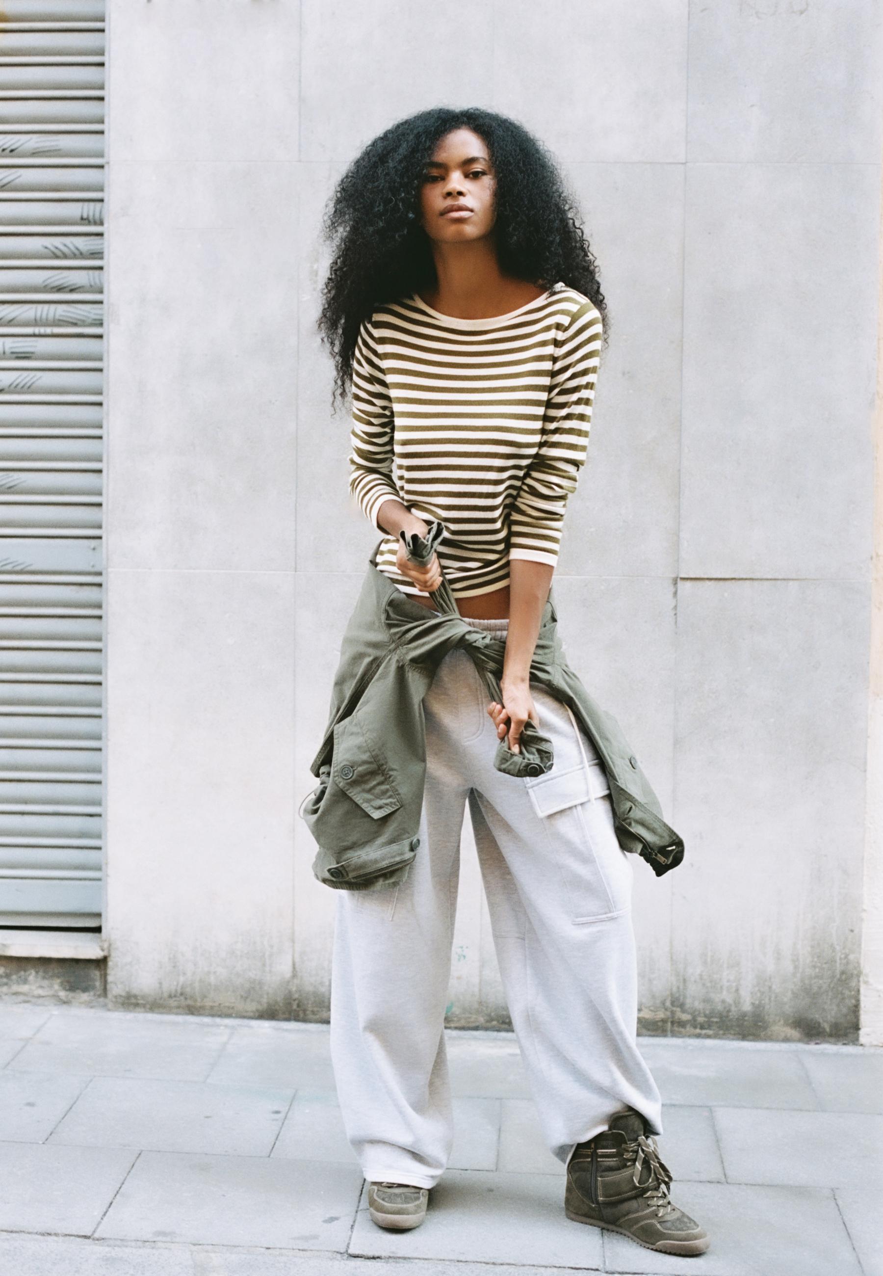 Cropped oversize jacket — Khaki