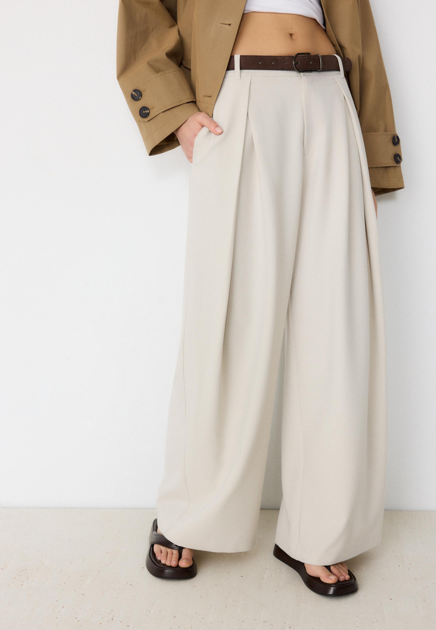 Maxi pensli kemerli pantolon - Görsel 4