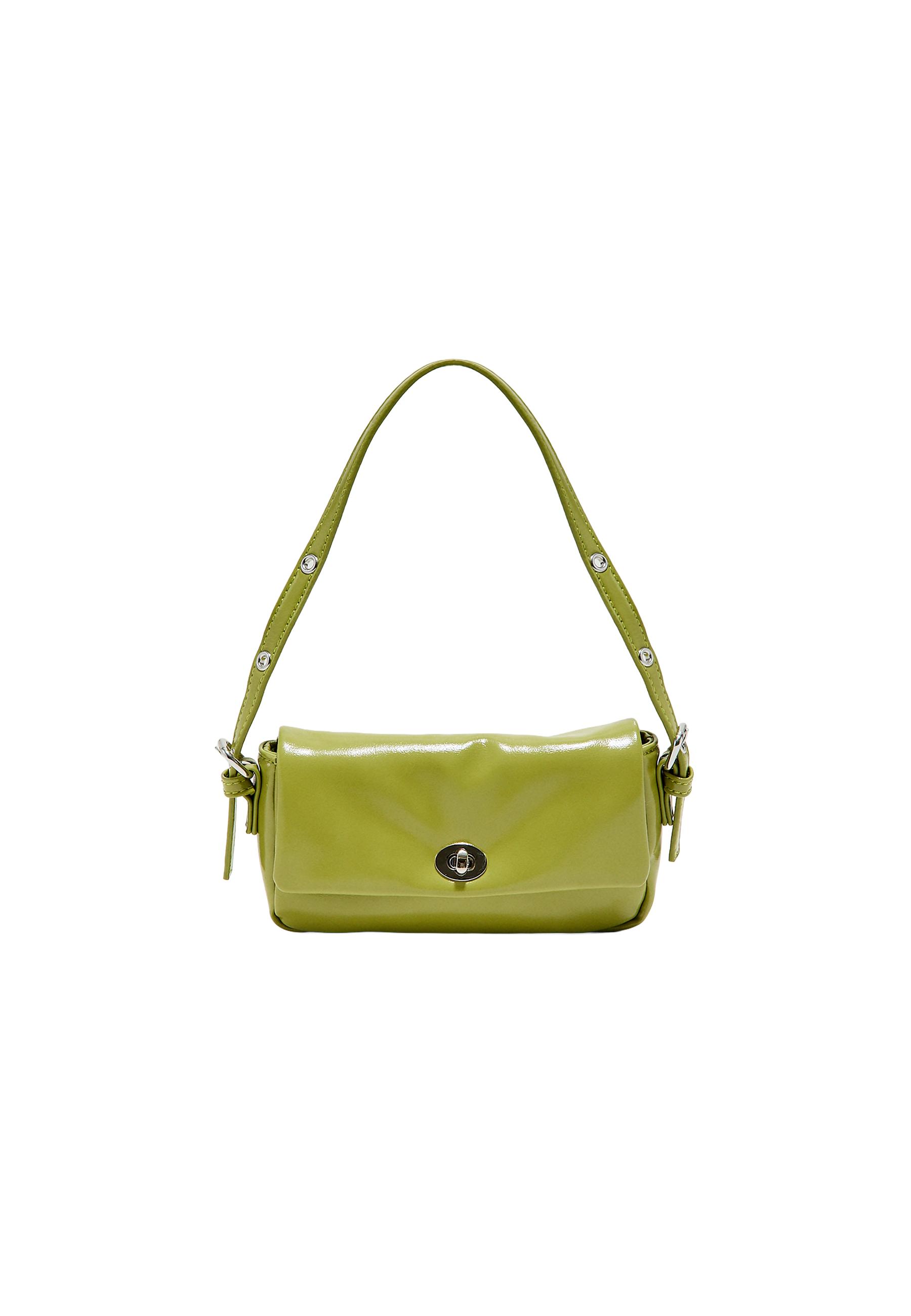 Mini crinkled effect shoulder bag — Pistachio green