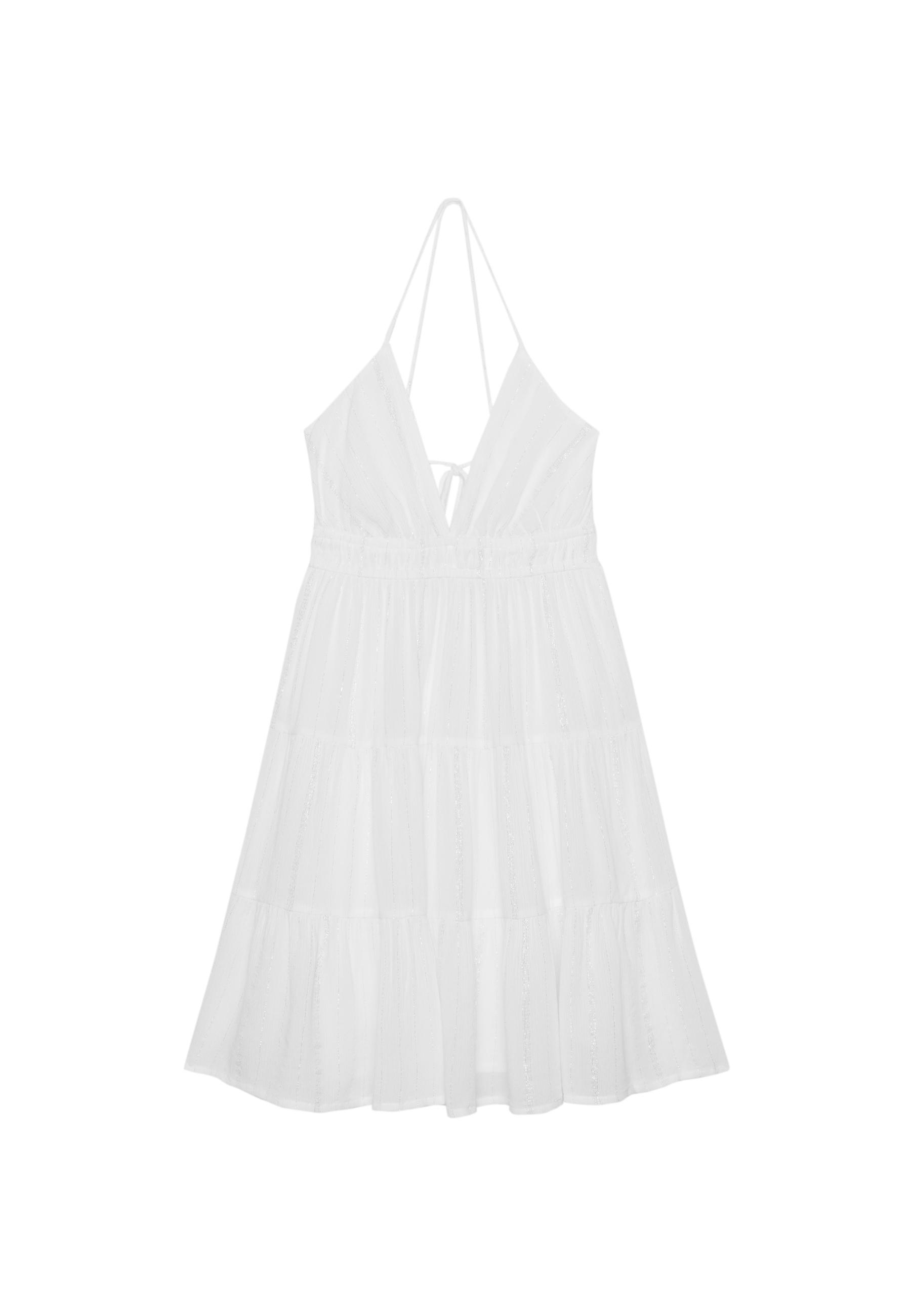 Short dress with open back — White