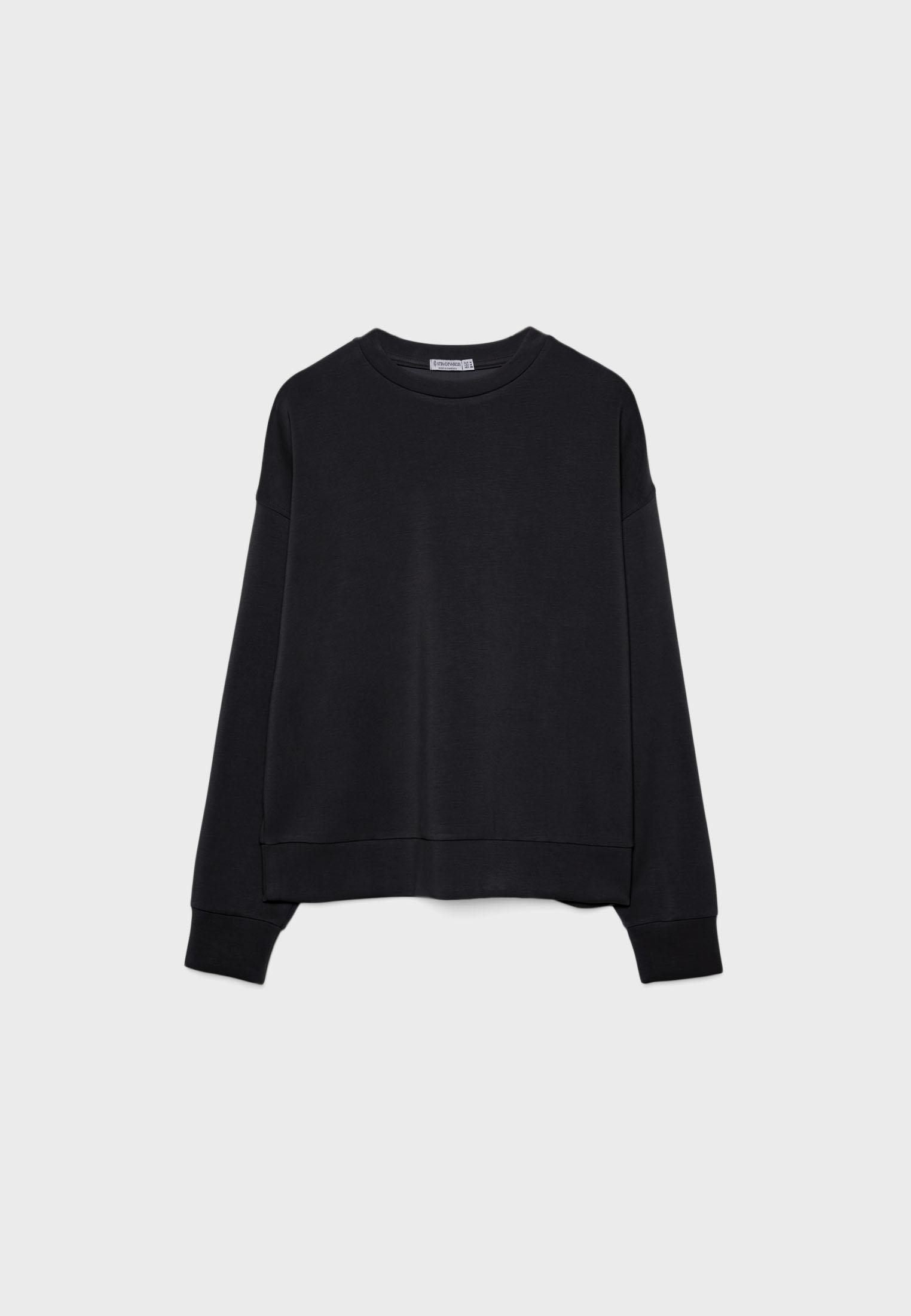 Basic soft-touch sweatshirt — Black