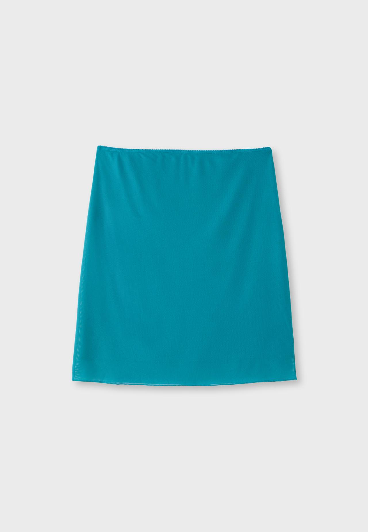 Tulle midi skirt — Turquoise
