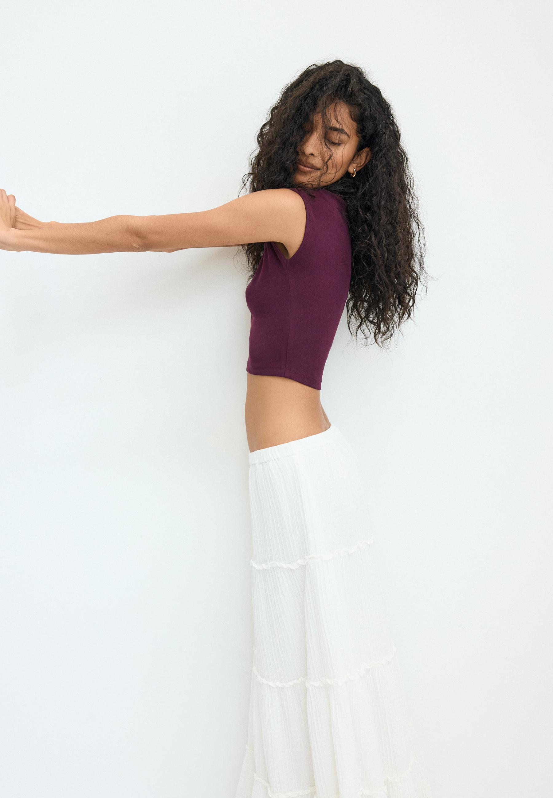 Stradivarius Kısa crop tişört