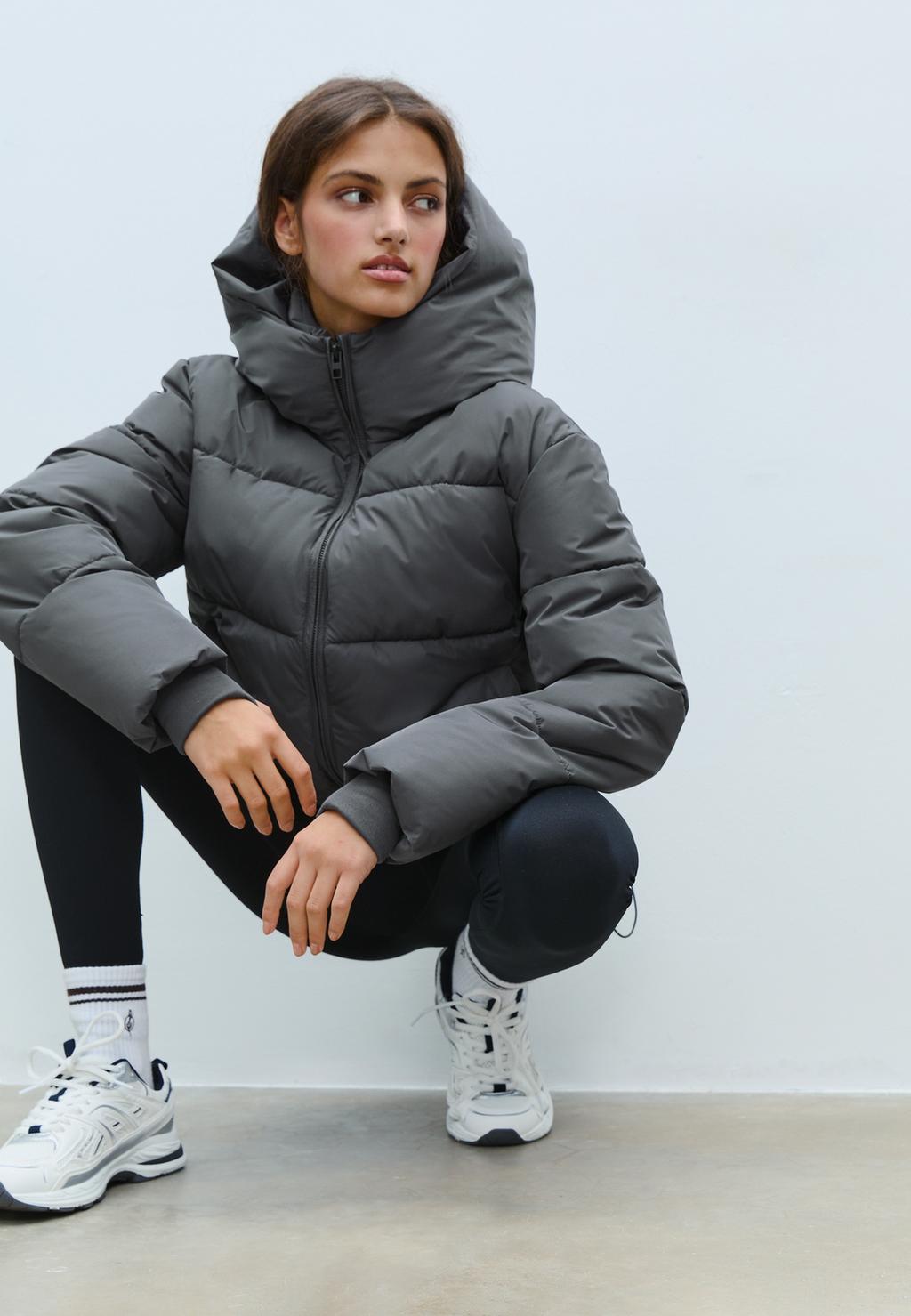 Veste matelassée basique à capuche