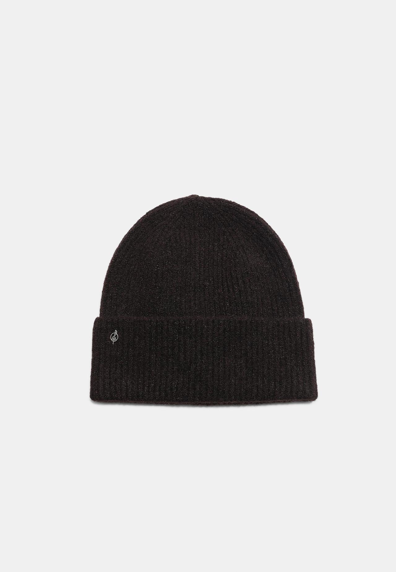 Basic knit beanie — Brown