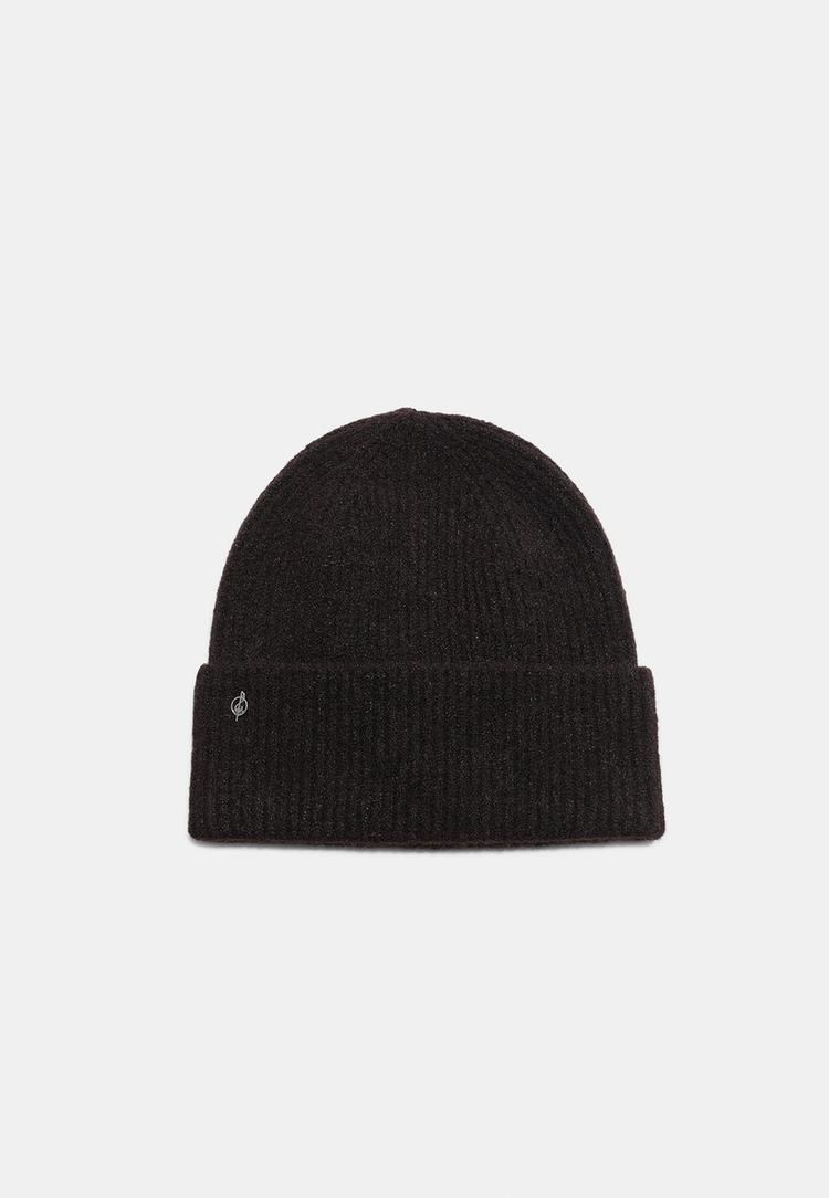 Basic knit beanie — Brown