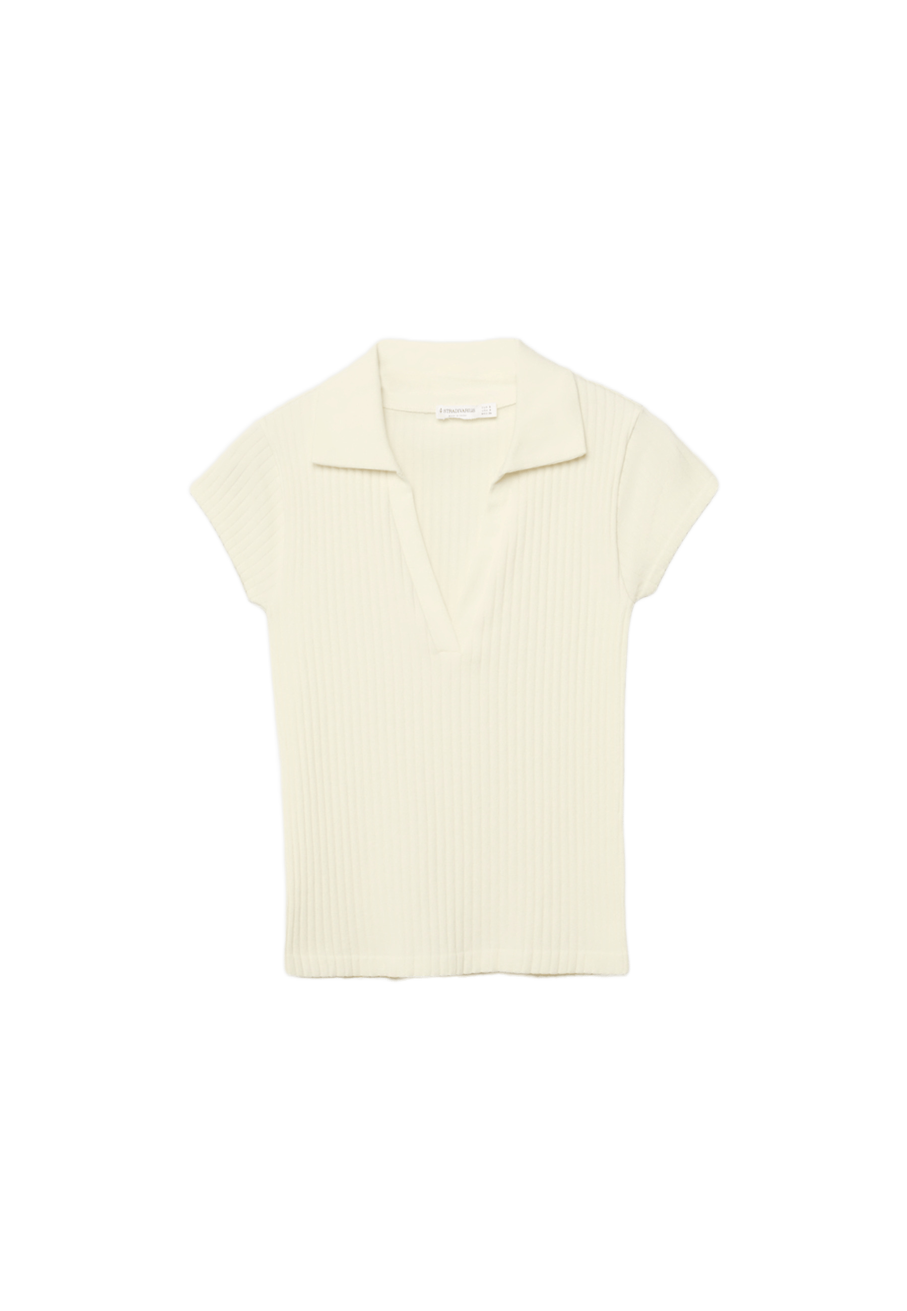 Basic seamless polo T-shirt — Pastel yellow