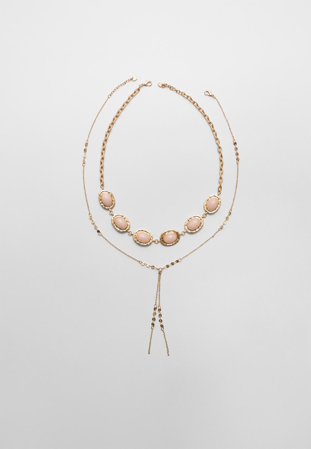 Set 2 collares lariat y resina