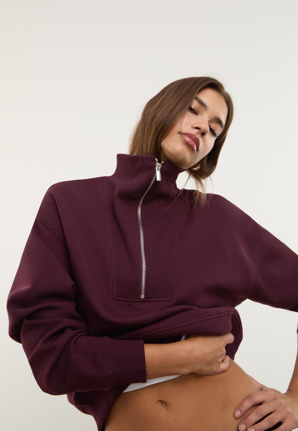 Bluza ze stójką z zamkiem