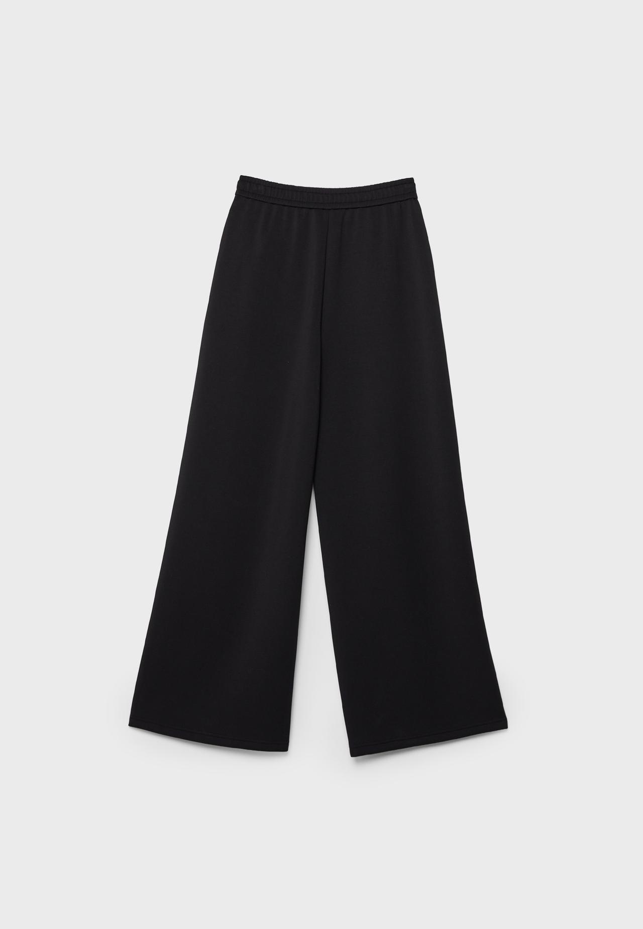 Soft-touch darted trousers — Black