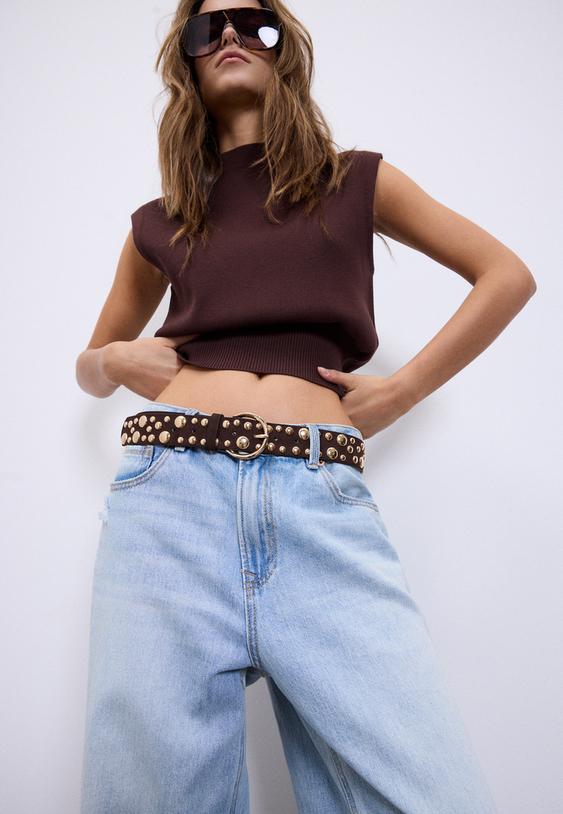 riem met onregelmatige multi studs