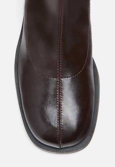 Flat stretch boots — BROWN 5