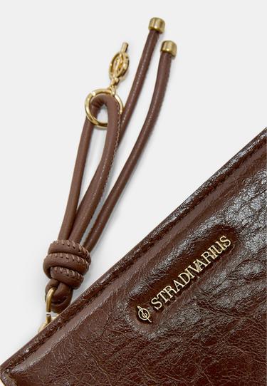 Purse with zip pull detail — Brown 2