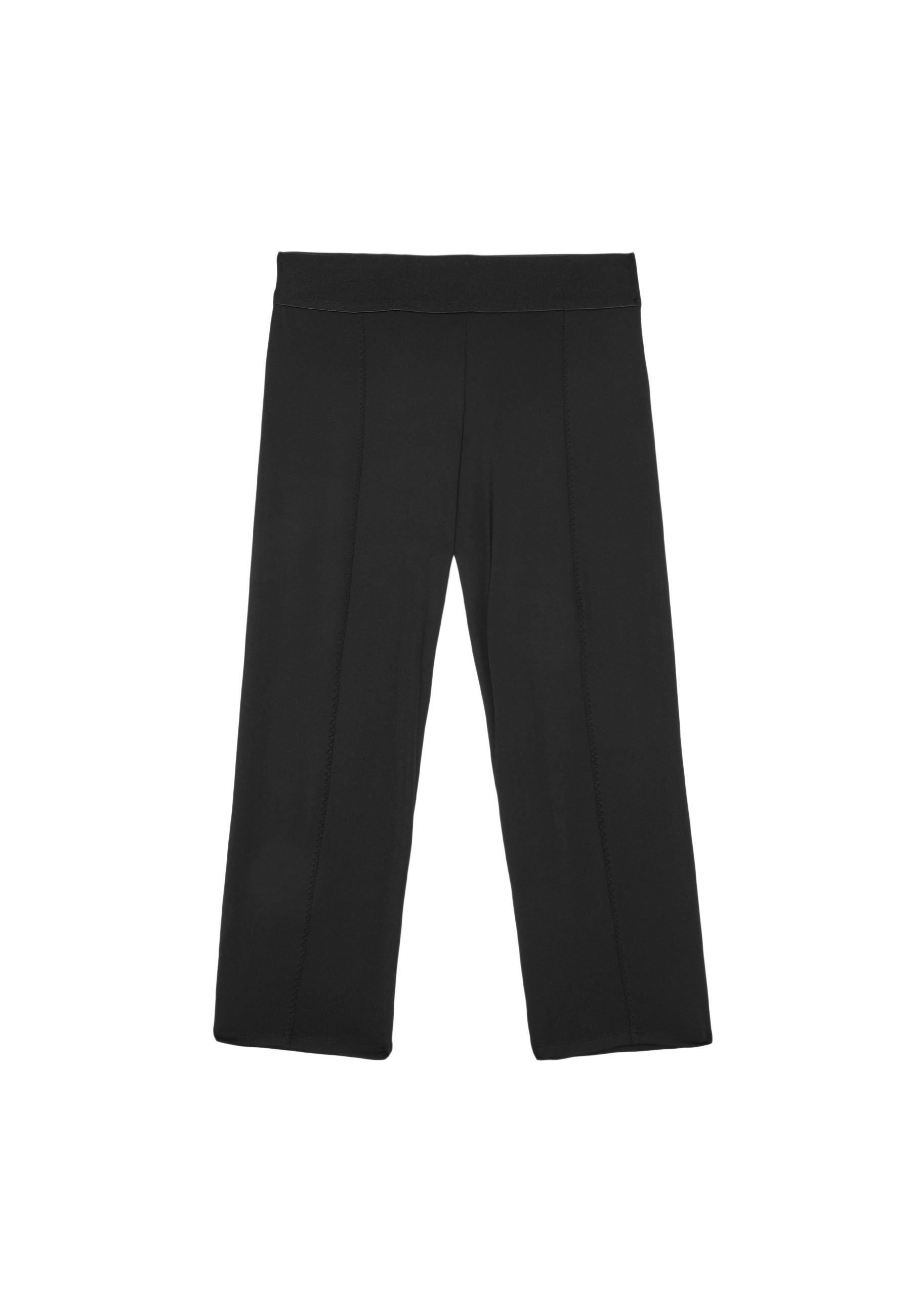 Elastic detail capris — Black