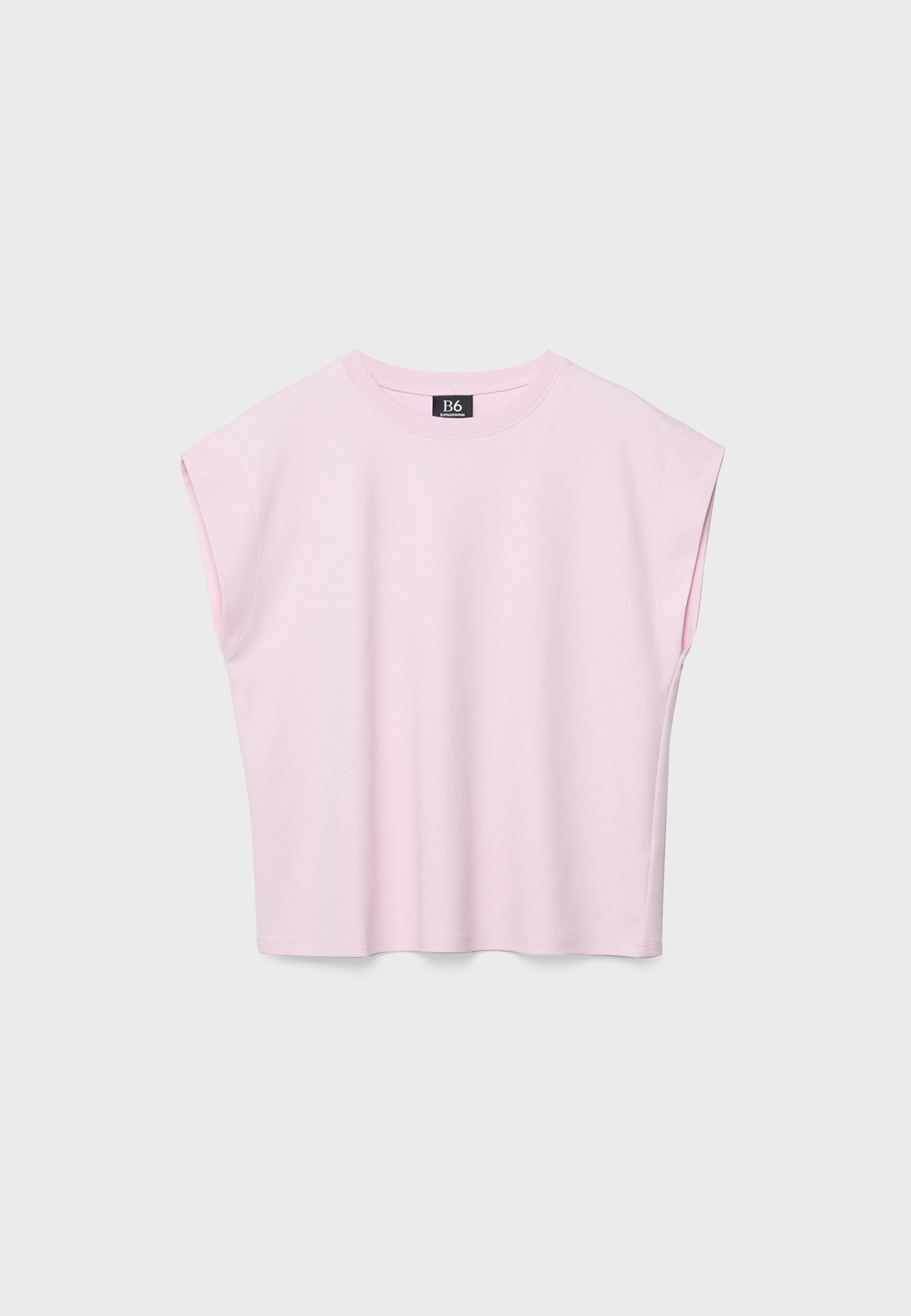 B06 Basic dropped-shoulder T-shirt — Salmon pink