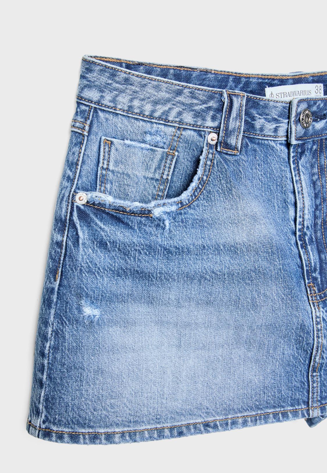 D62 Falda pantalón denim - Main Image