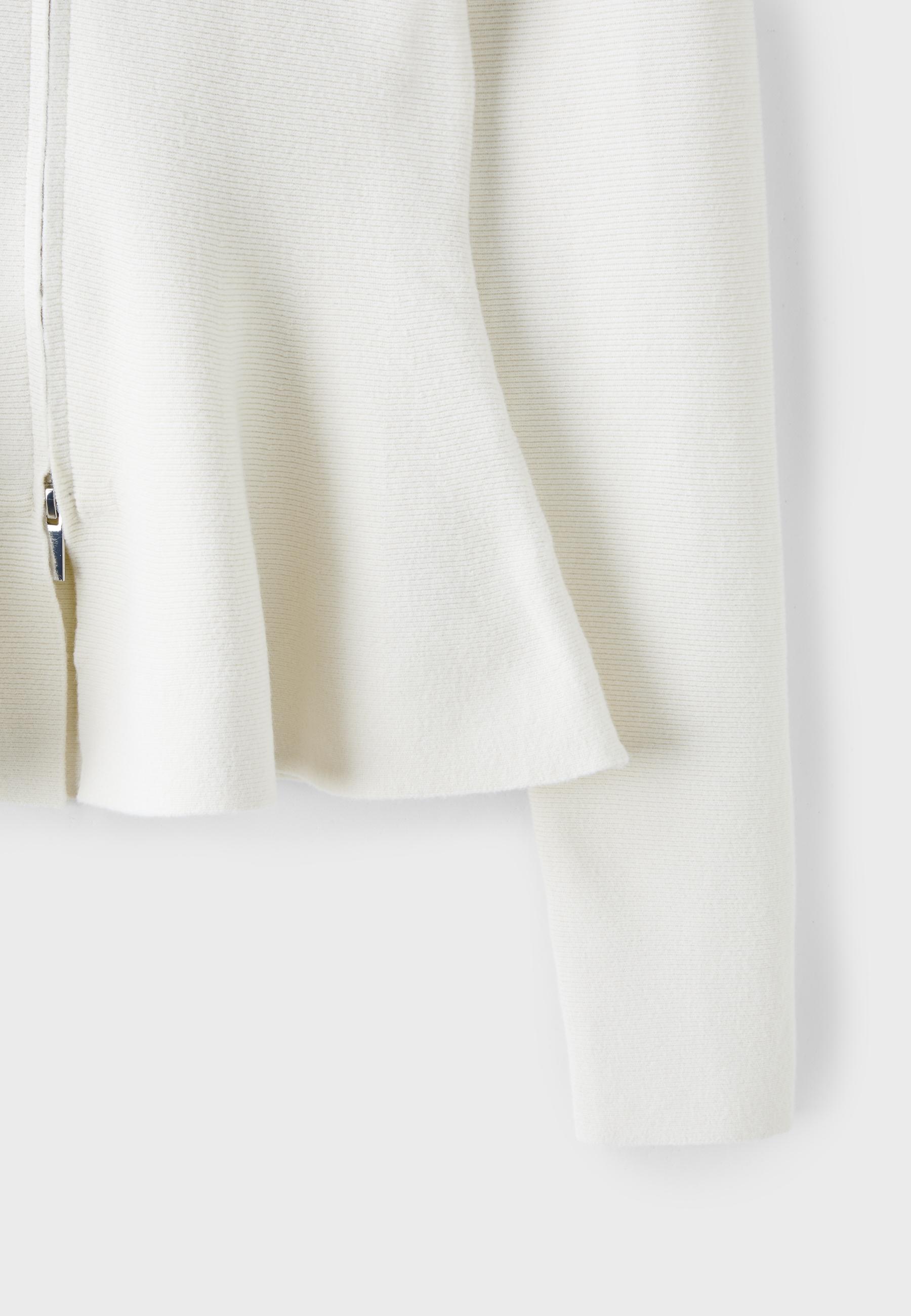 Peplum knit sweater — Ice