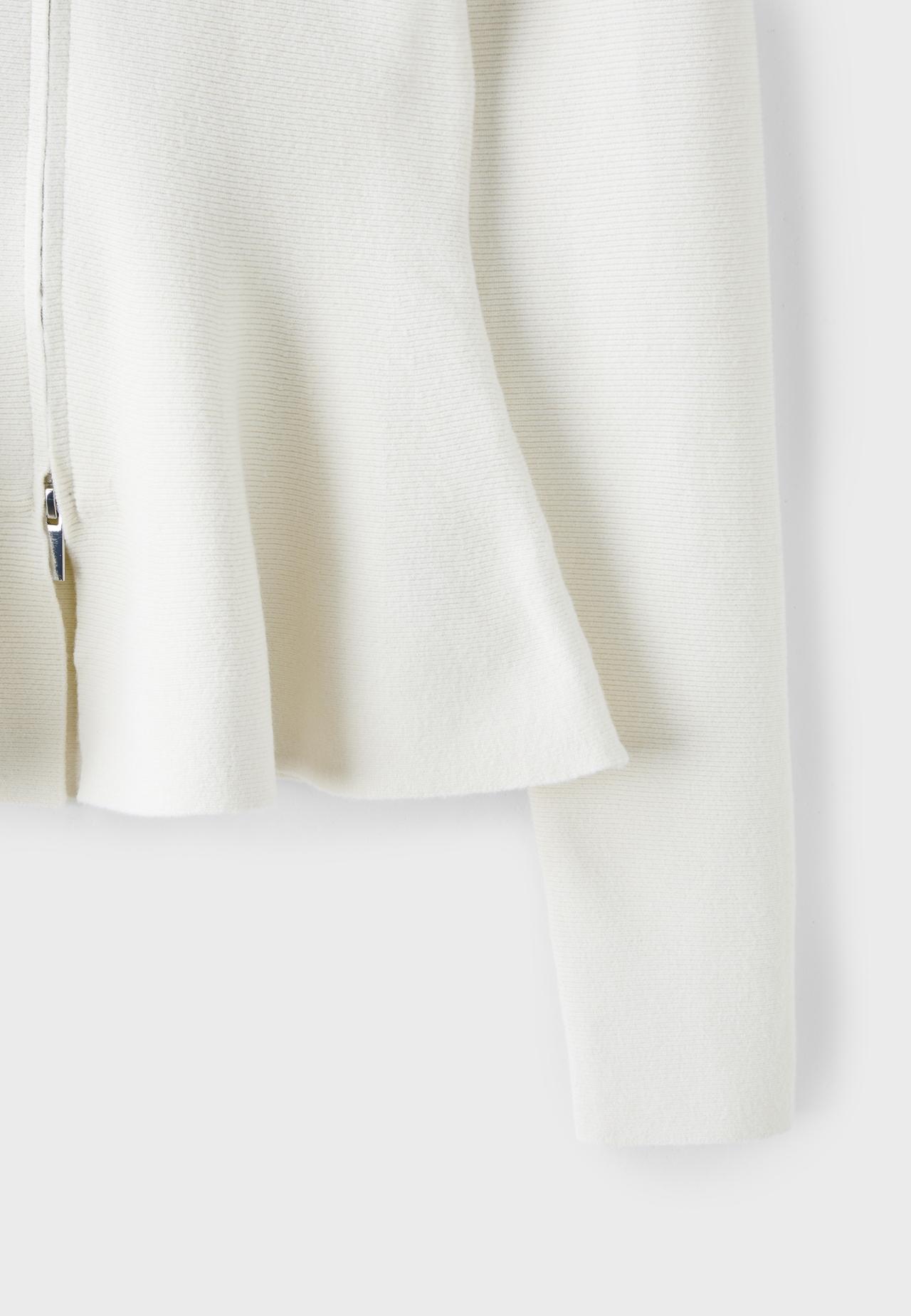 Peplum knit sweater — Ice