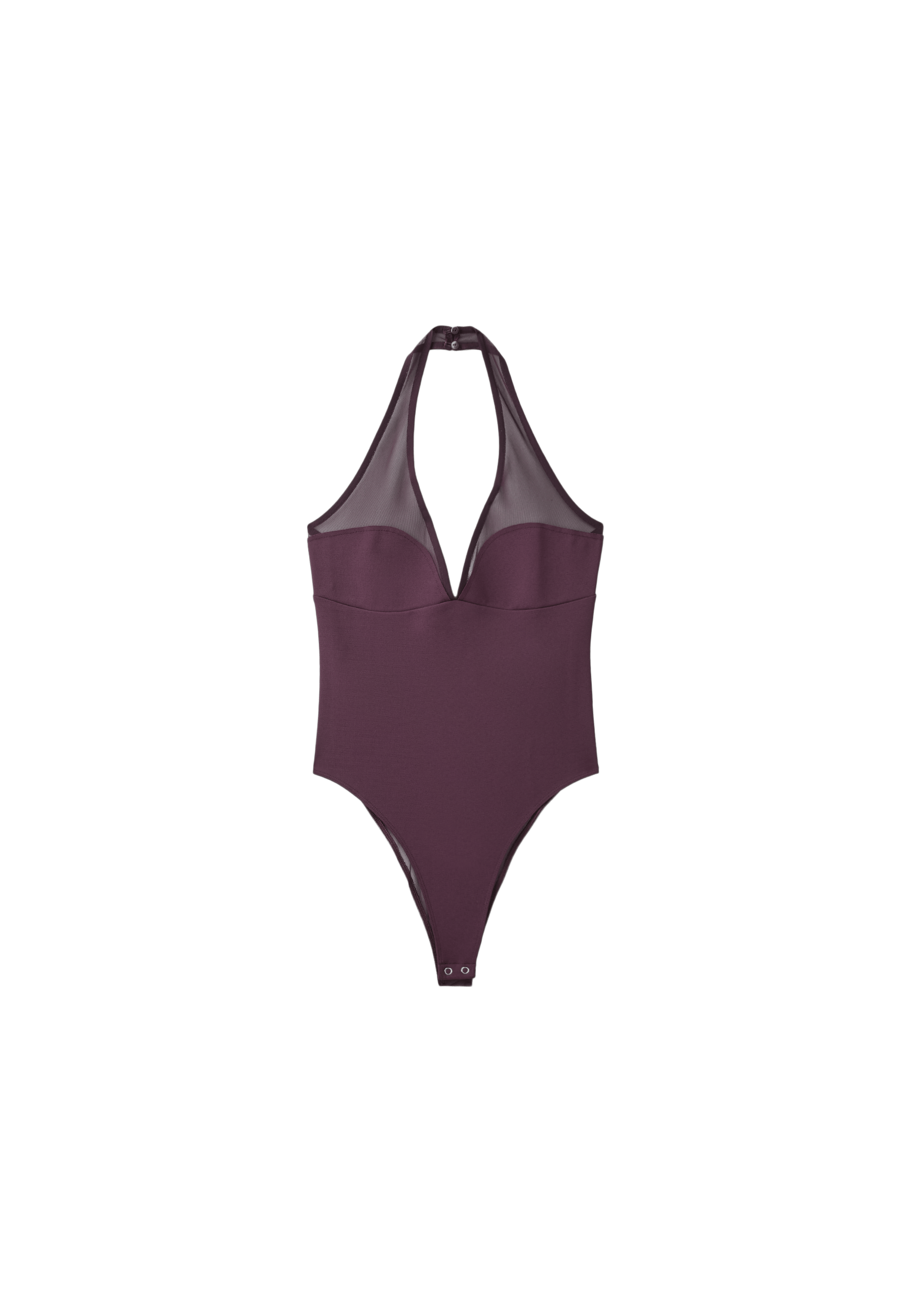 Mesh halter bodysuit — Purple