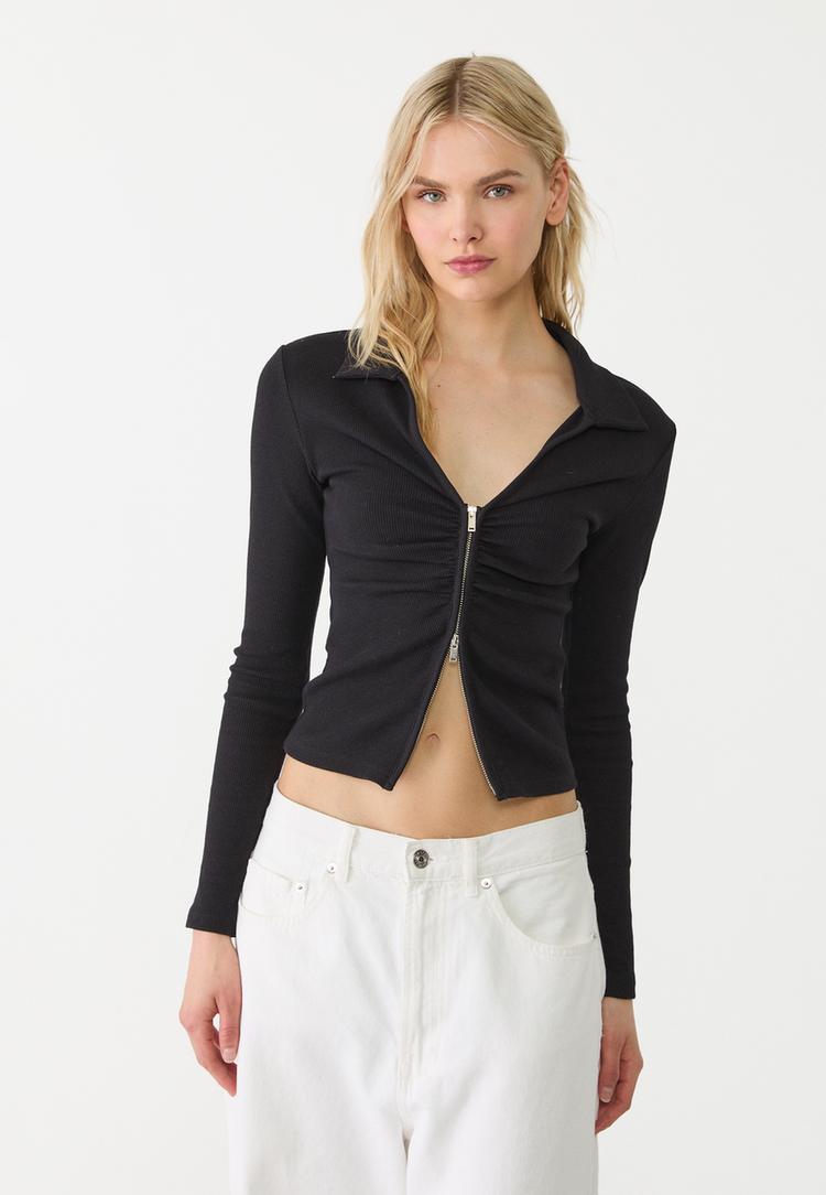 top polo cremallera