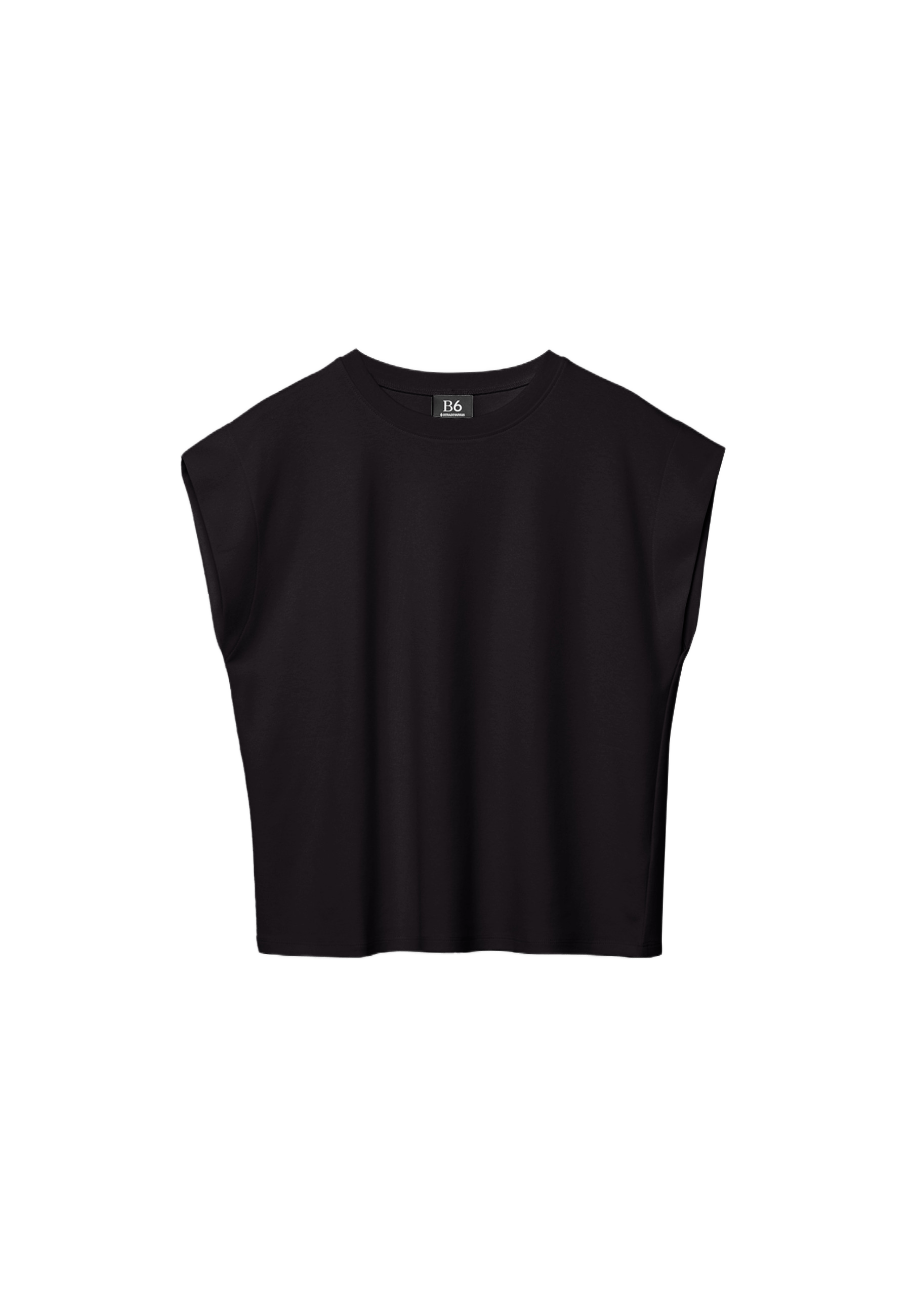 B06 Basic dropped-shoulder T-shirt — Black