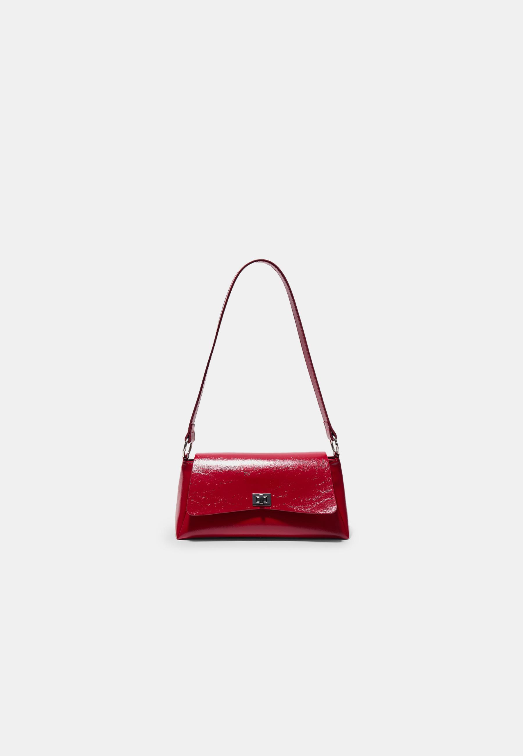 Büyük kapaklı mini dikdörtgen çanta