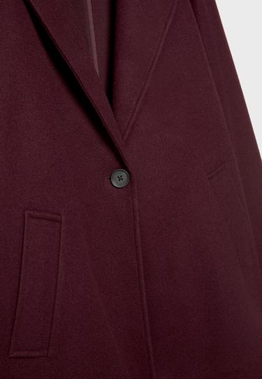 Midi button coat — Burgundy 8