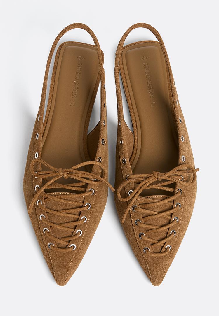 zapatos planos piel cordones