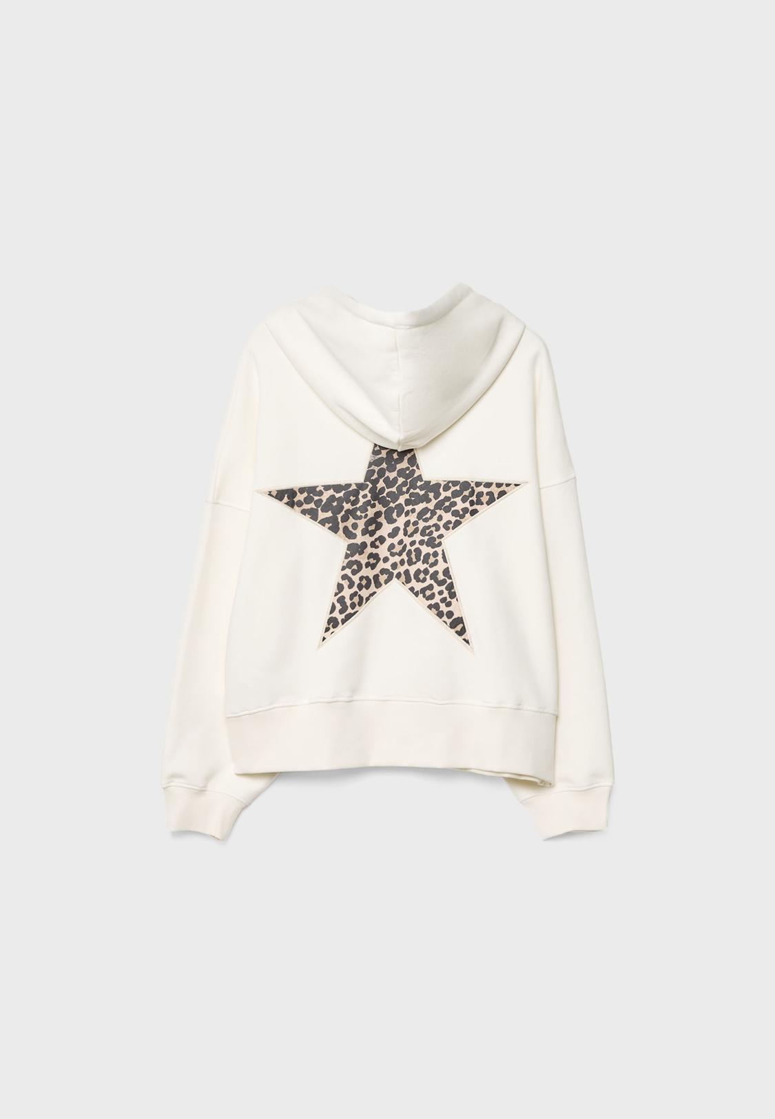 Star and leopard print hoodie Women's fashion Stradivarius Georgia