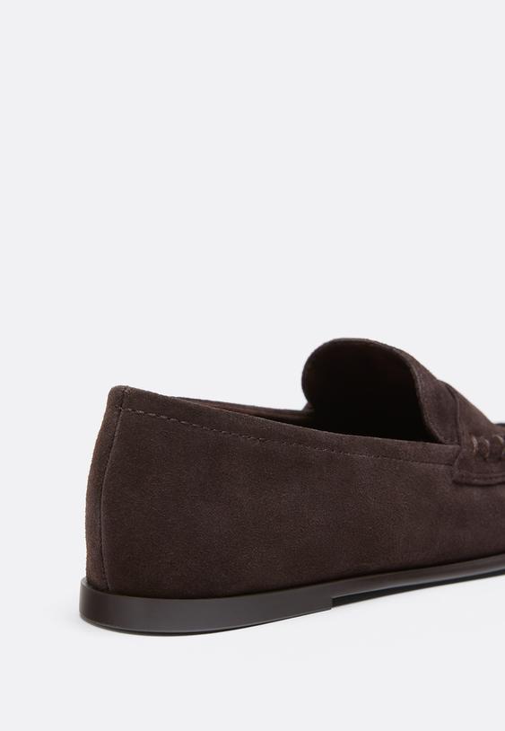 soft brown leather loafers