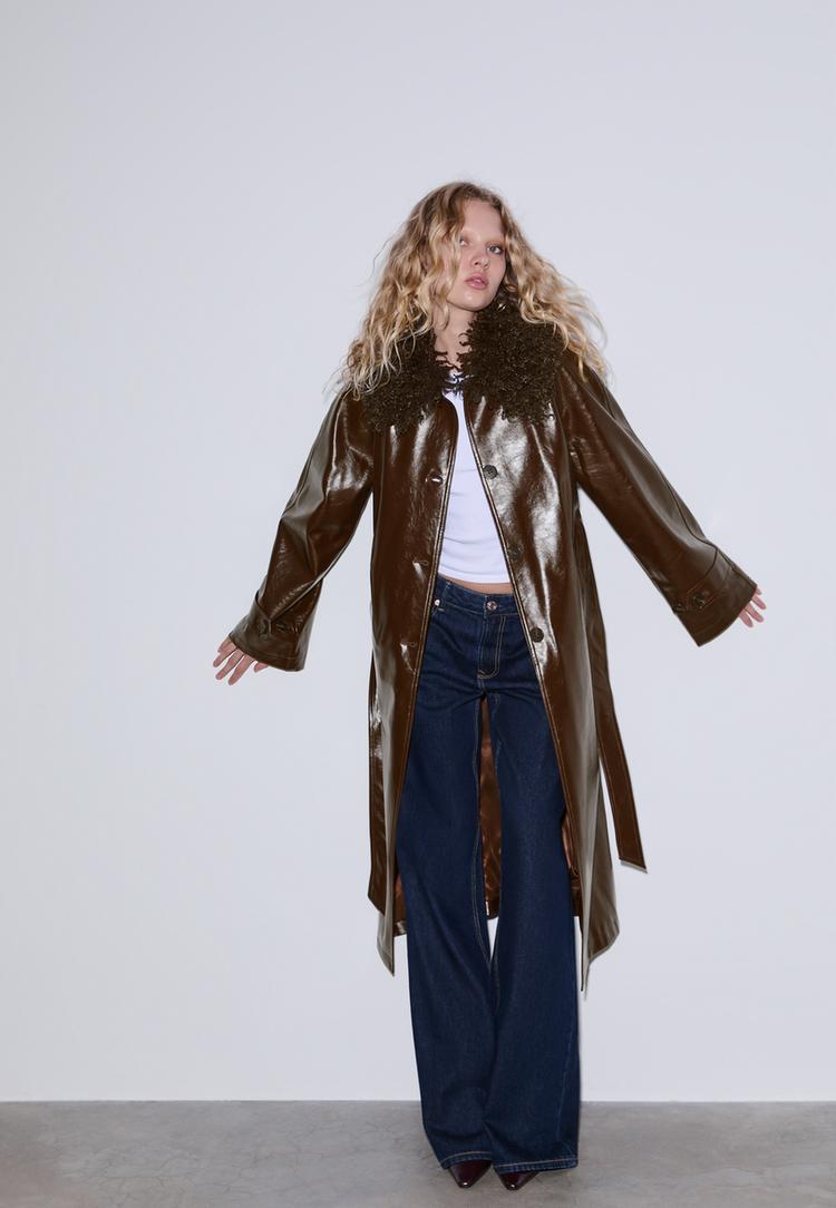 long trench similicuir