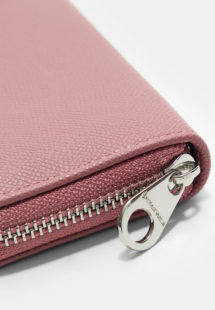 Stradivarius Ορθογώνιο Πορτοφόλι Με Φερμουάρ Μπορντό Os φωτογραφία