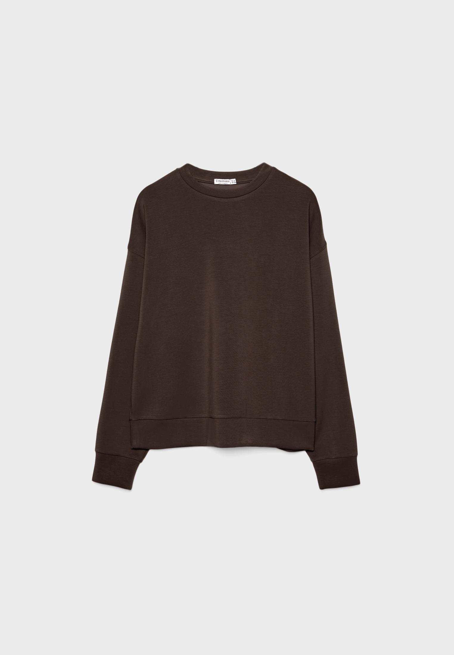Basic soft-touch sweatshirt — Brown