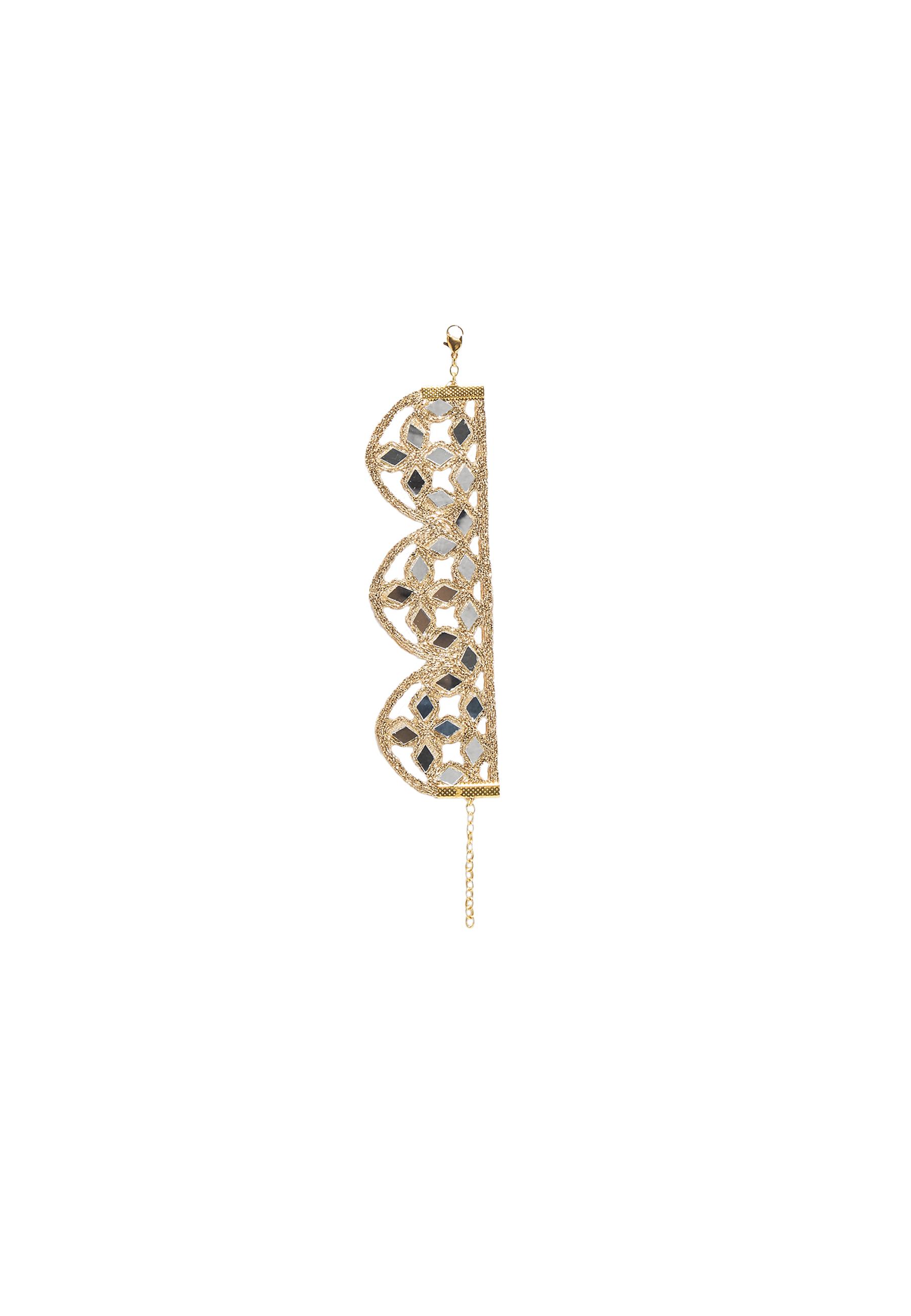 Wave mirror bracelet — Gold