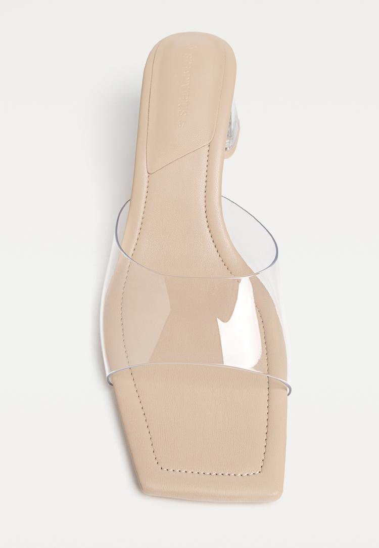 sandalias tacon vinilo