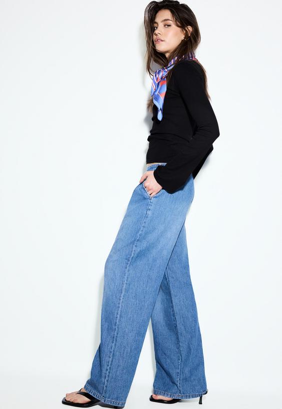 pantalon fluido denim cordon