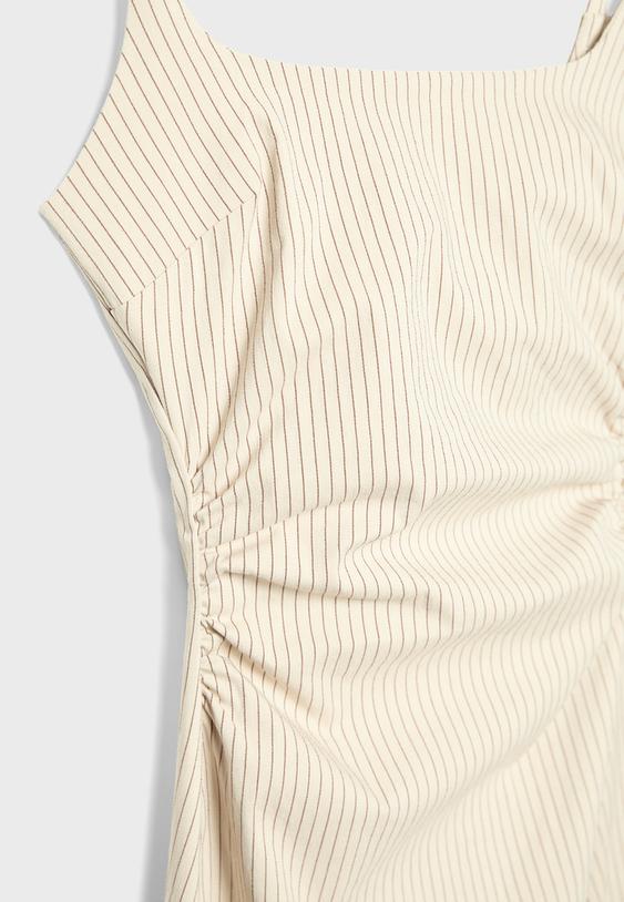 Kare yaka bengalin midi elbise - Görsel 8