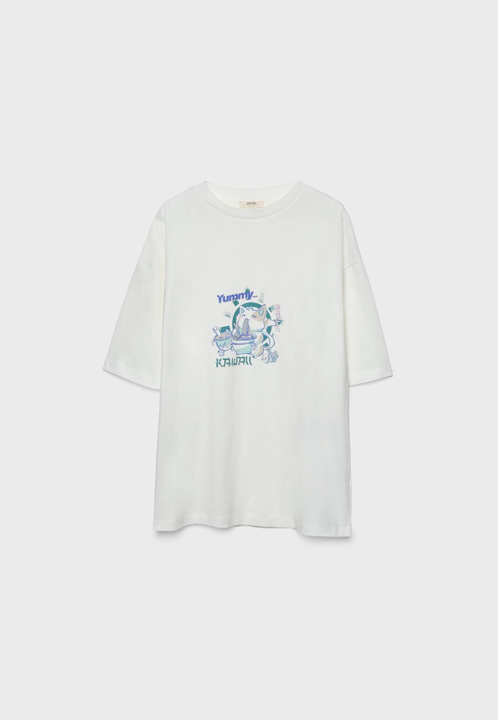 Camiseta oversize heavy cotton estampado