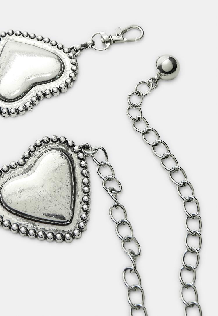 cinturon metalico corazones