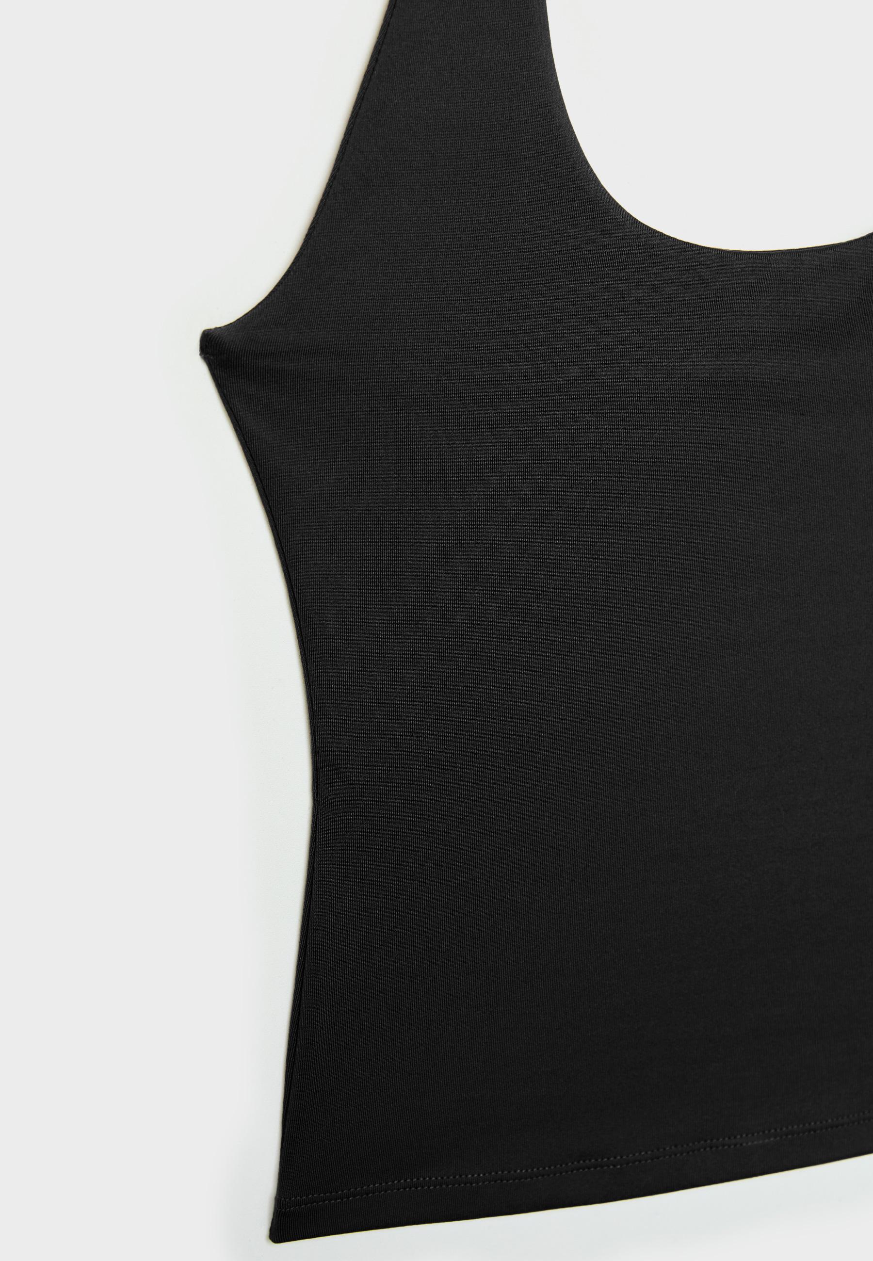 Halter neck T-shirt — Black