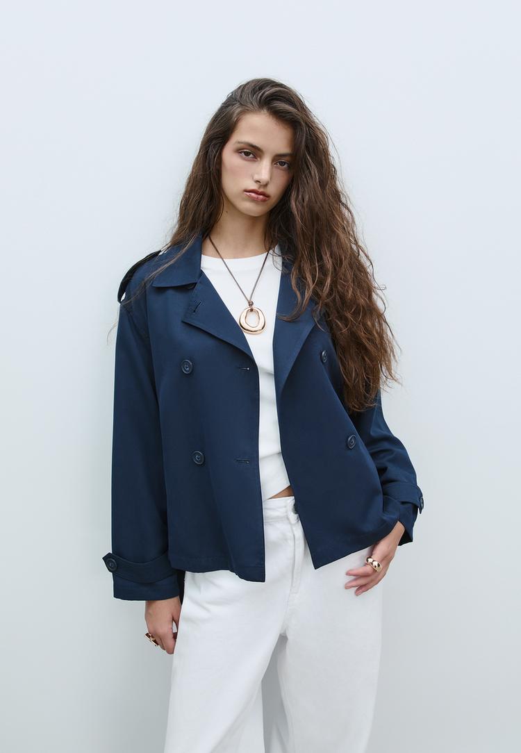 short trench coat with belt